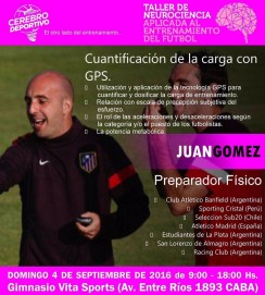 Nuevo TALLER de 'Neurociencia Aplicada al Entrenamiento del Fútbol' el DOMINGO 4 de Septiembre en Vita Sports CABA.... los esperamos!!!!!!